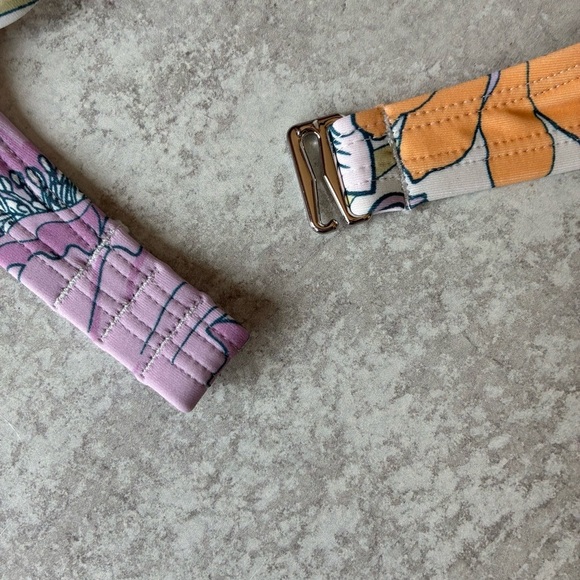 Cupshe Floral Bikini Set Purple Orange Multicolor Flowers Large - Picture 7 of 13